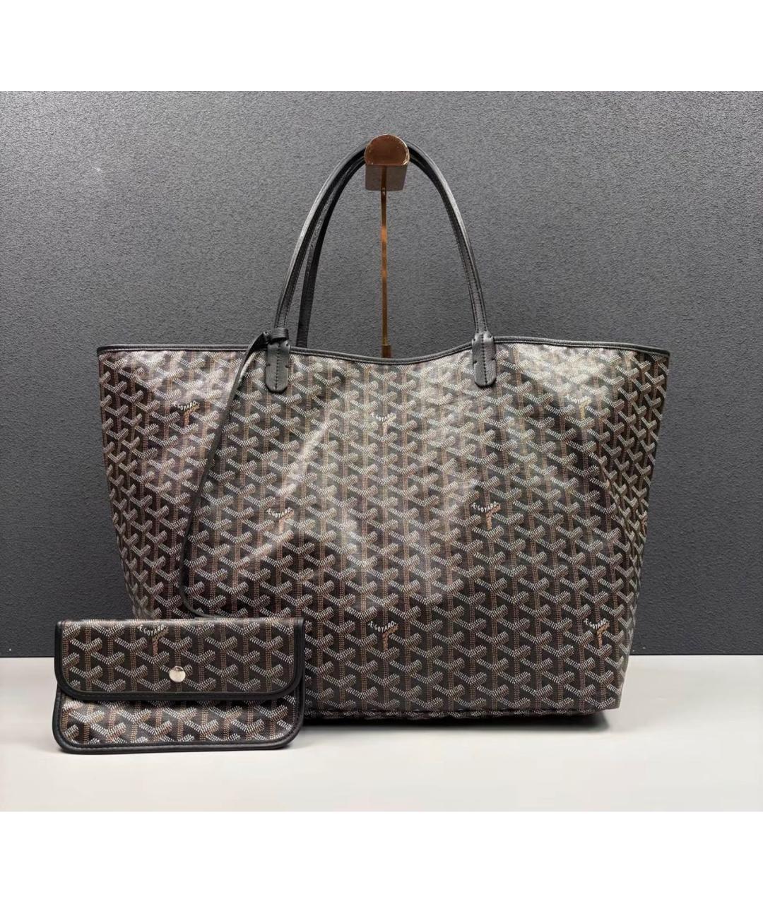 GOYARD Черная кожаная сумка тоут, фото 7