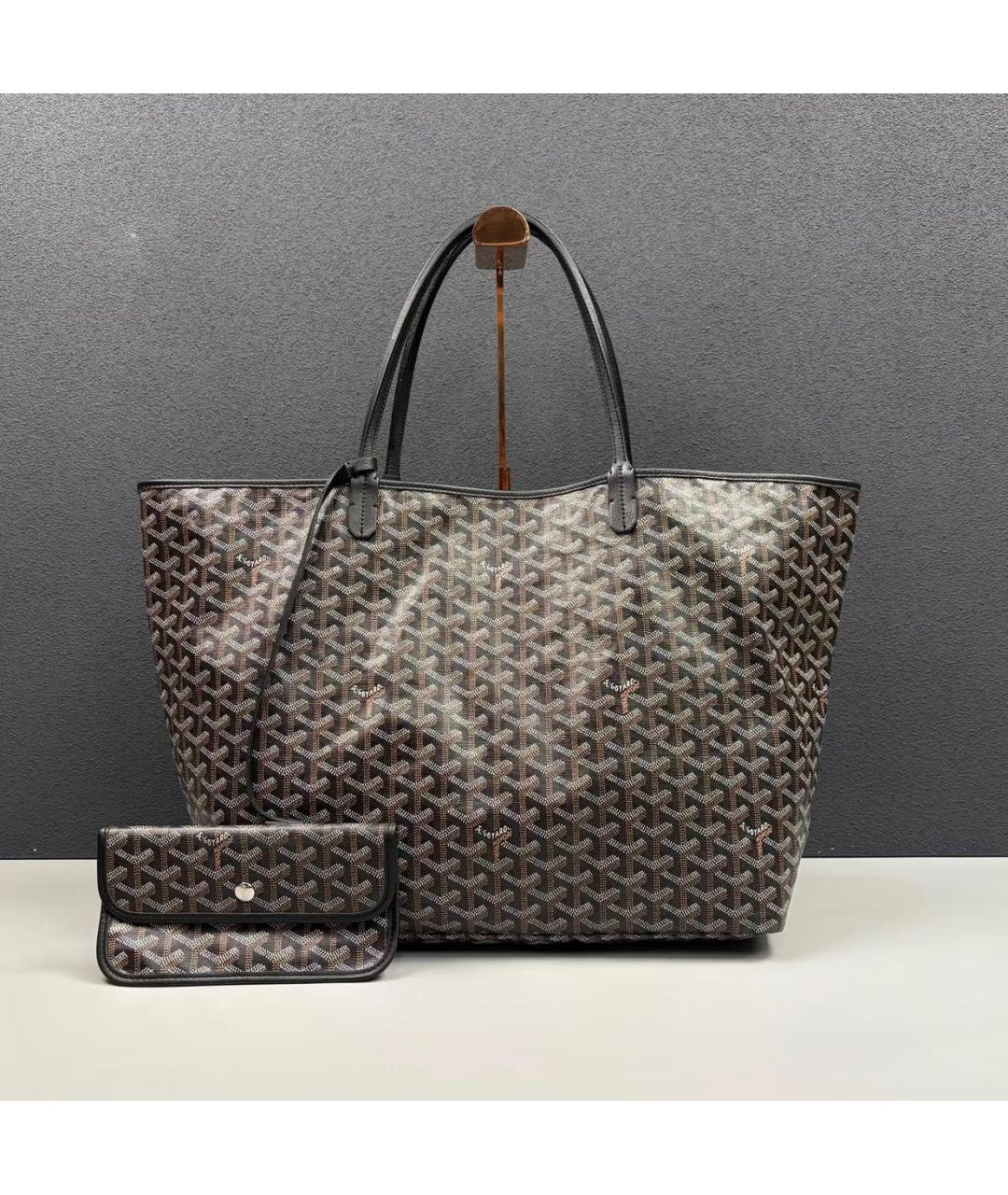GOYARD Черная кожаная сумка тоут, фото 2