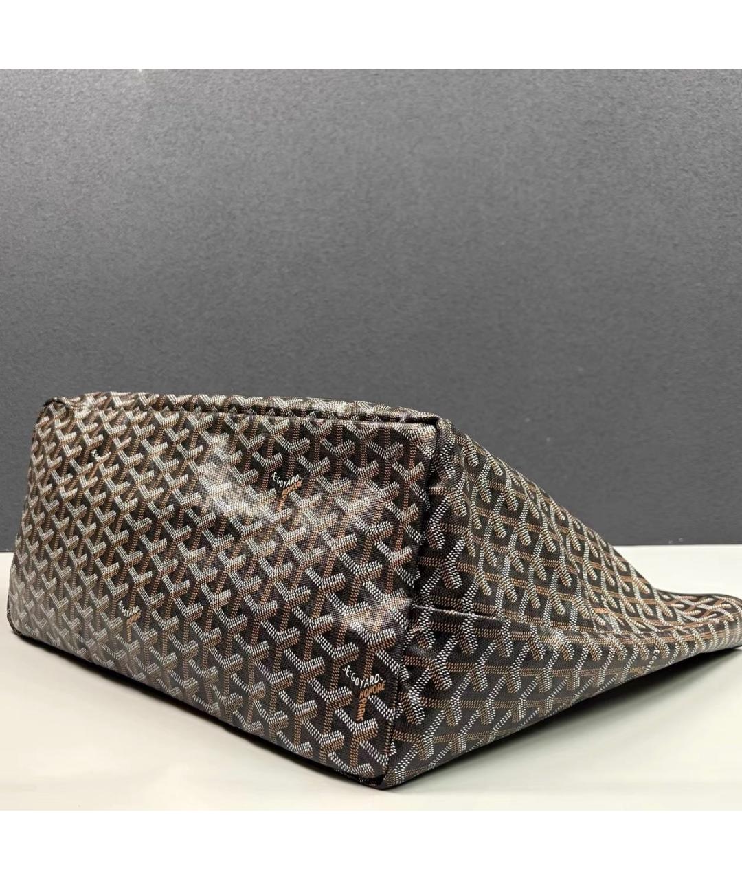 GOYARD Черная кожаная сумка тоут, фото 4