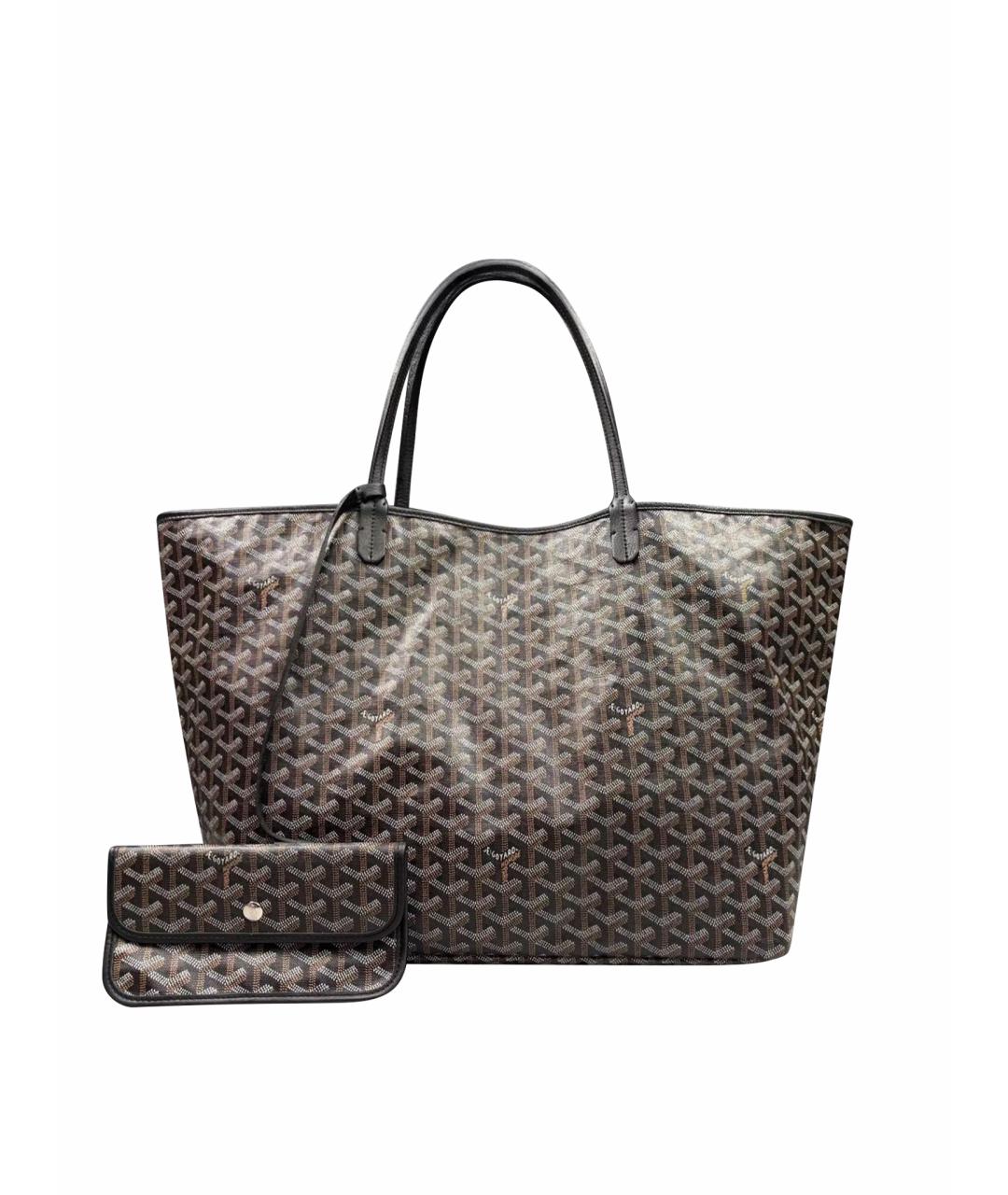 GOYARD Черная кожаная сумка тоут, фото 1
