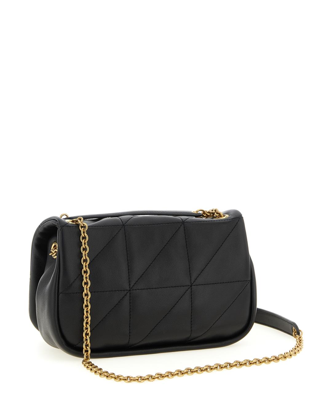 SAINT LAURENT Черная кожаная сумка через плечо, фото 2