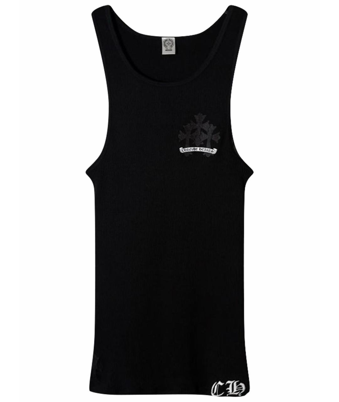 CHROME HEARTS Черная хлопковая майка, фото 1