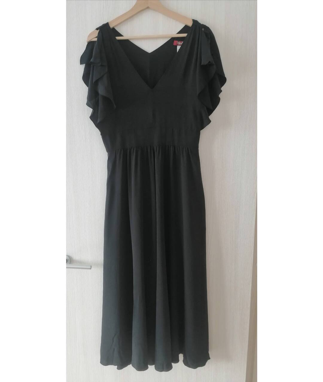 MAX MARA STUDIO Черное шелковое платье, фото 7