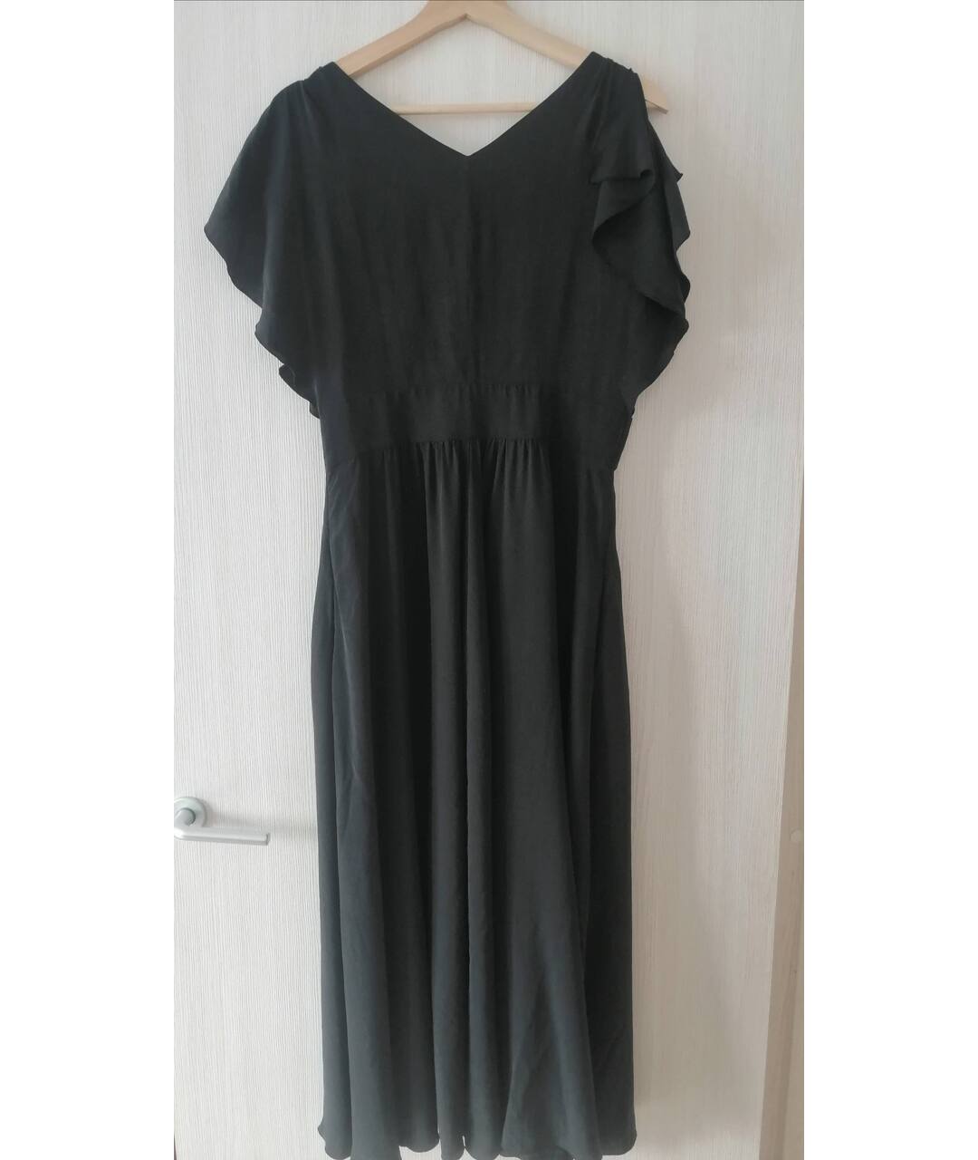 MAX MARA STUDIO Черное шелковое платье, фото 2