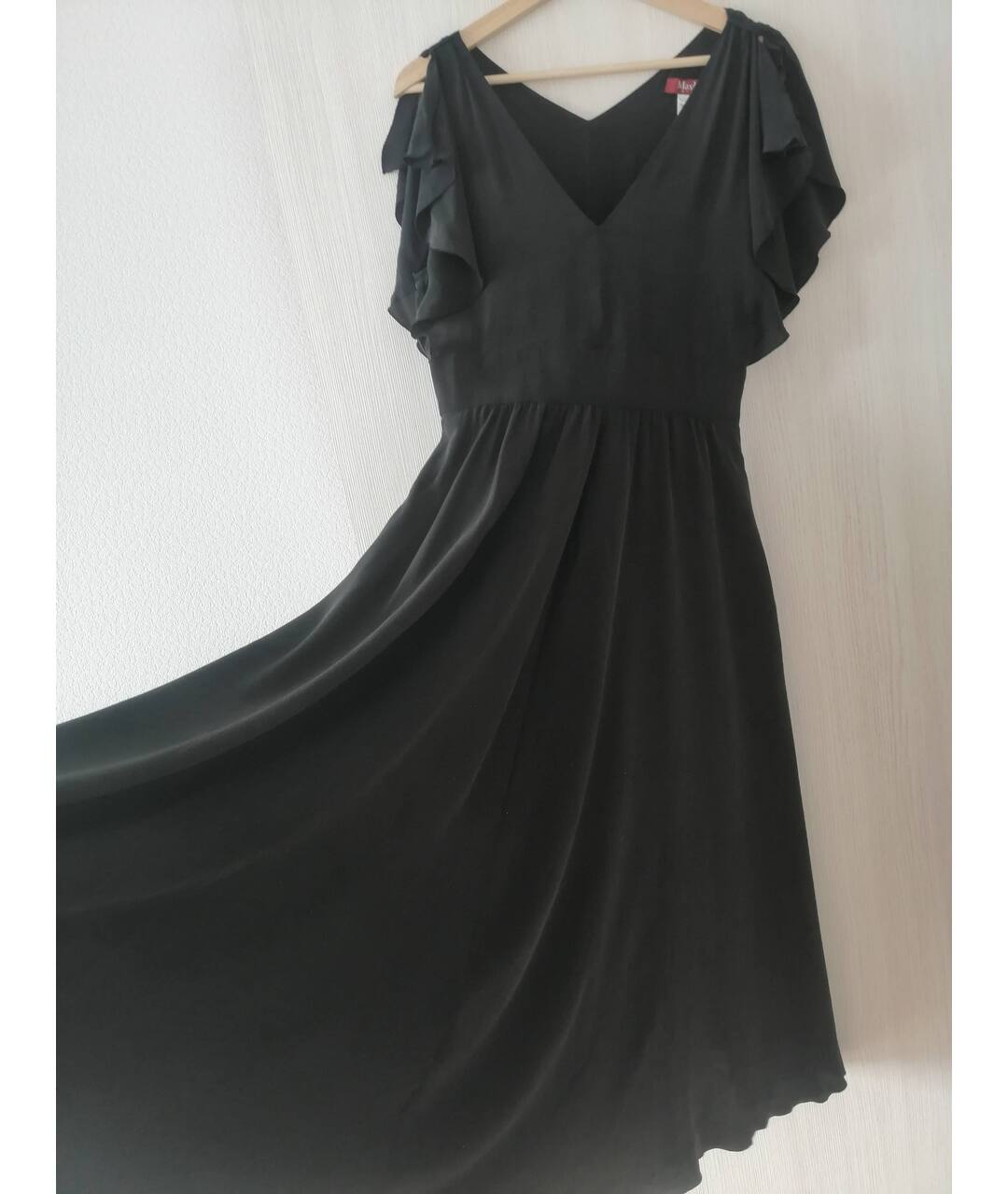 MAX MARA STUDIO Черное шелковое платье, фото 5