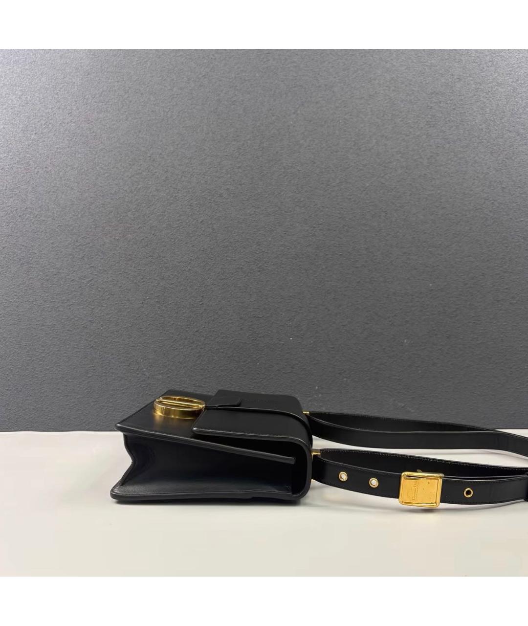 CHRISTIAN DIOR Черная кожаная сумка через плечо, фото 4