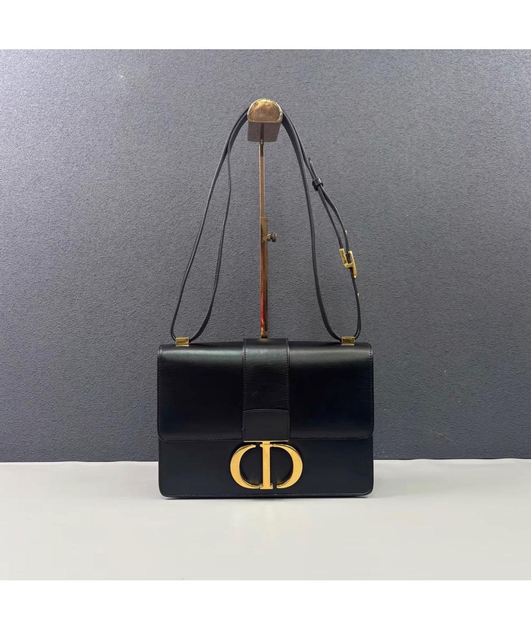 CHRISTIAN DIOR Черная кожаная сумка через плечо, фото 9