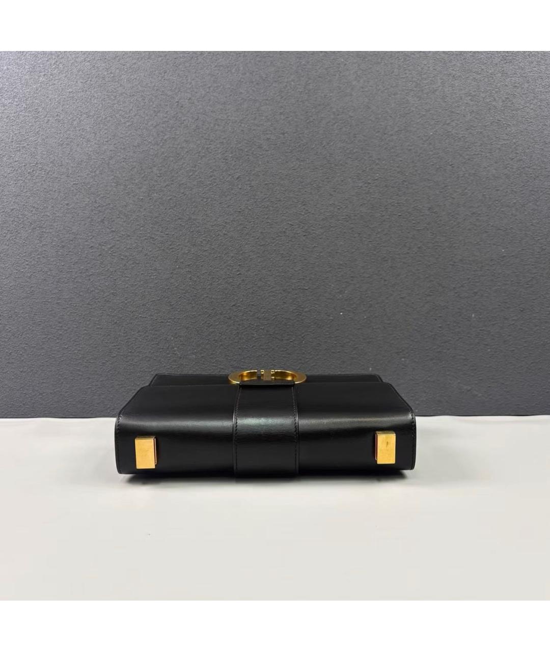 CHRISTIAN DIOR Черная кожаная сумка через плечо, фото 6