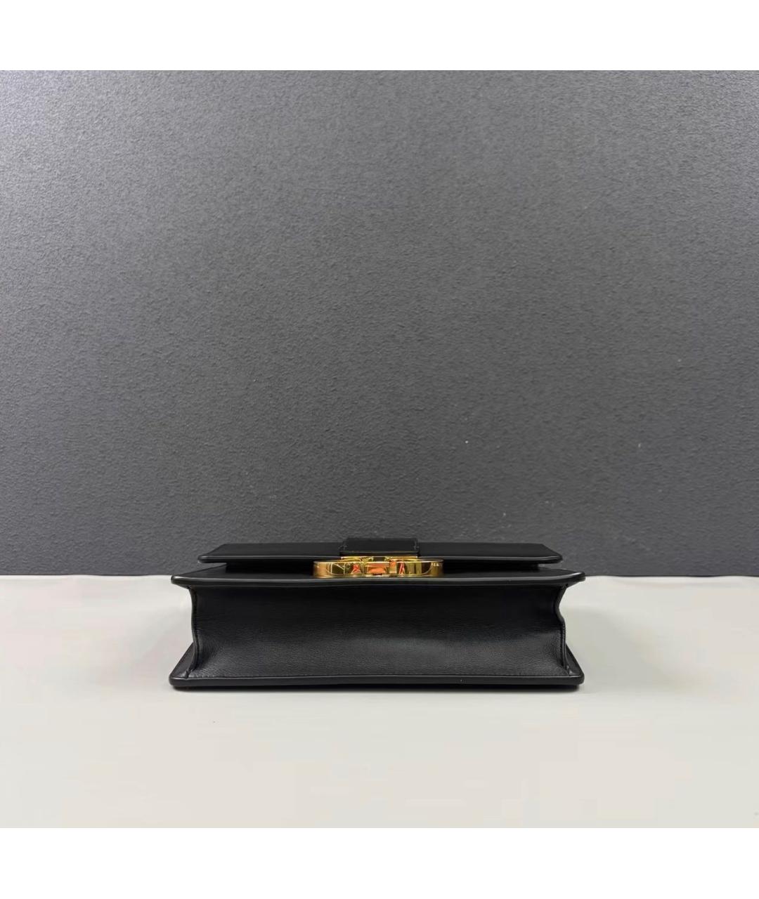 CHRISTIAN DIOR Черная кожаная сумка через плечо, фото 5