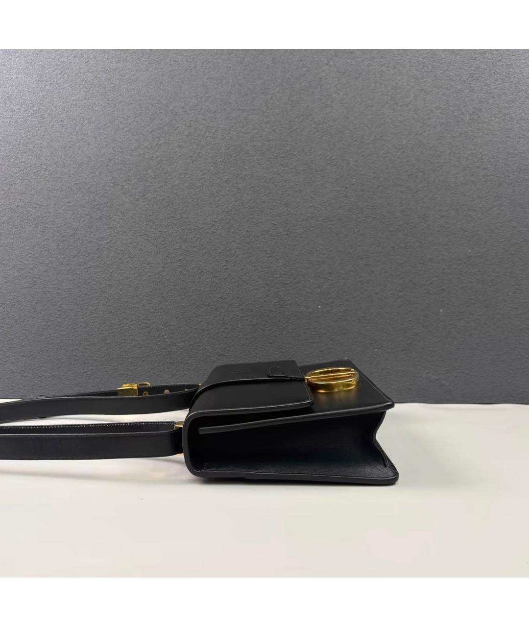 CHRISTIAN DIOR Черная кожаная сумка через плечо, фото 3
