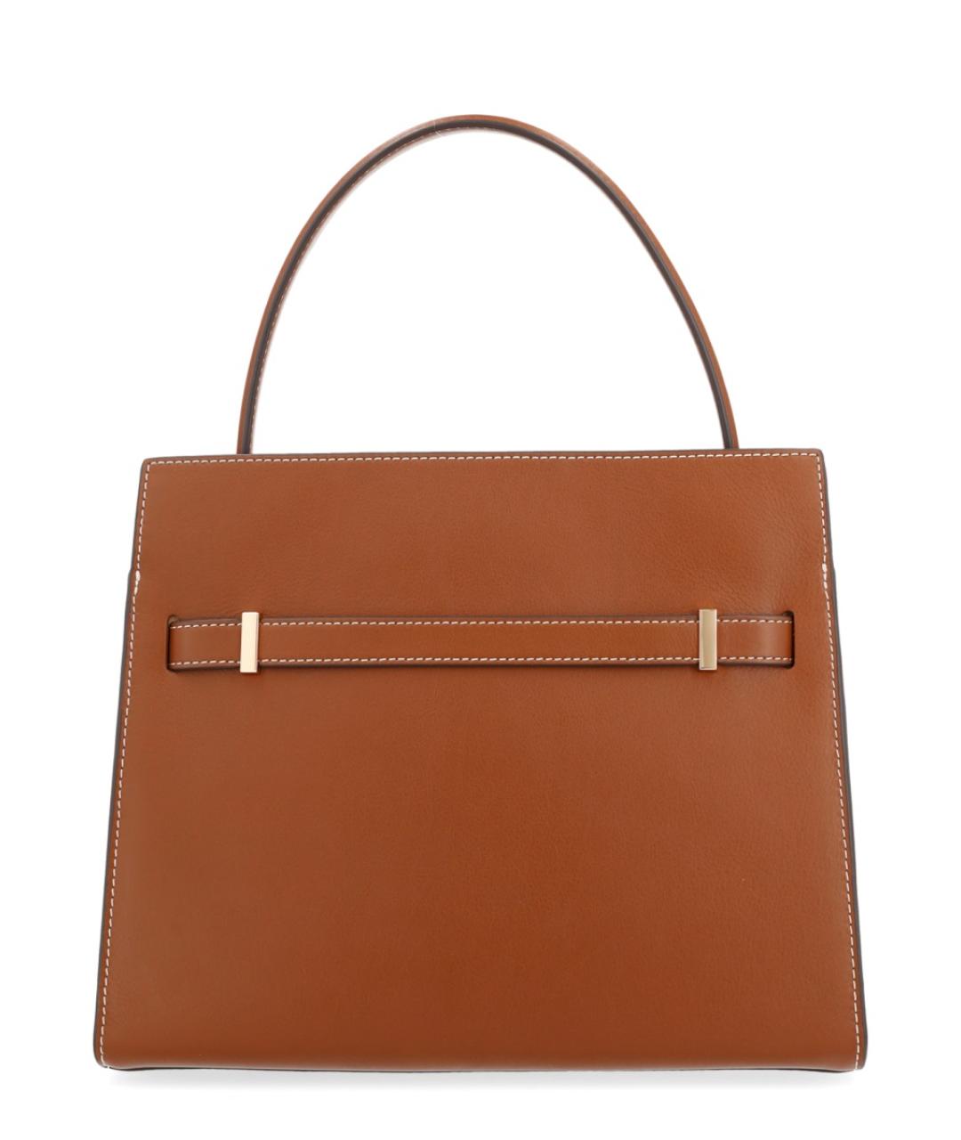 TORY BURCH Коричневая кожаная сумка тоут, фото 3