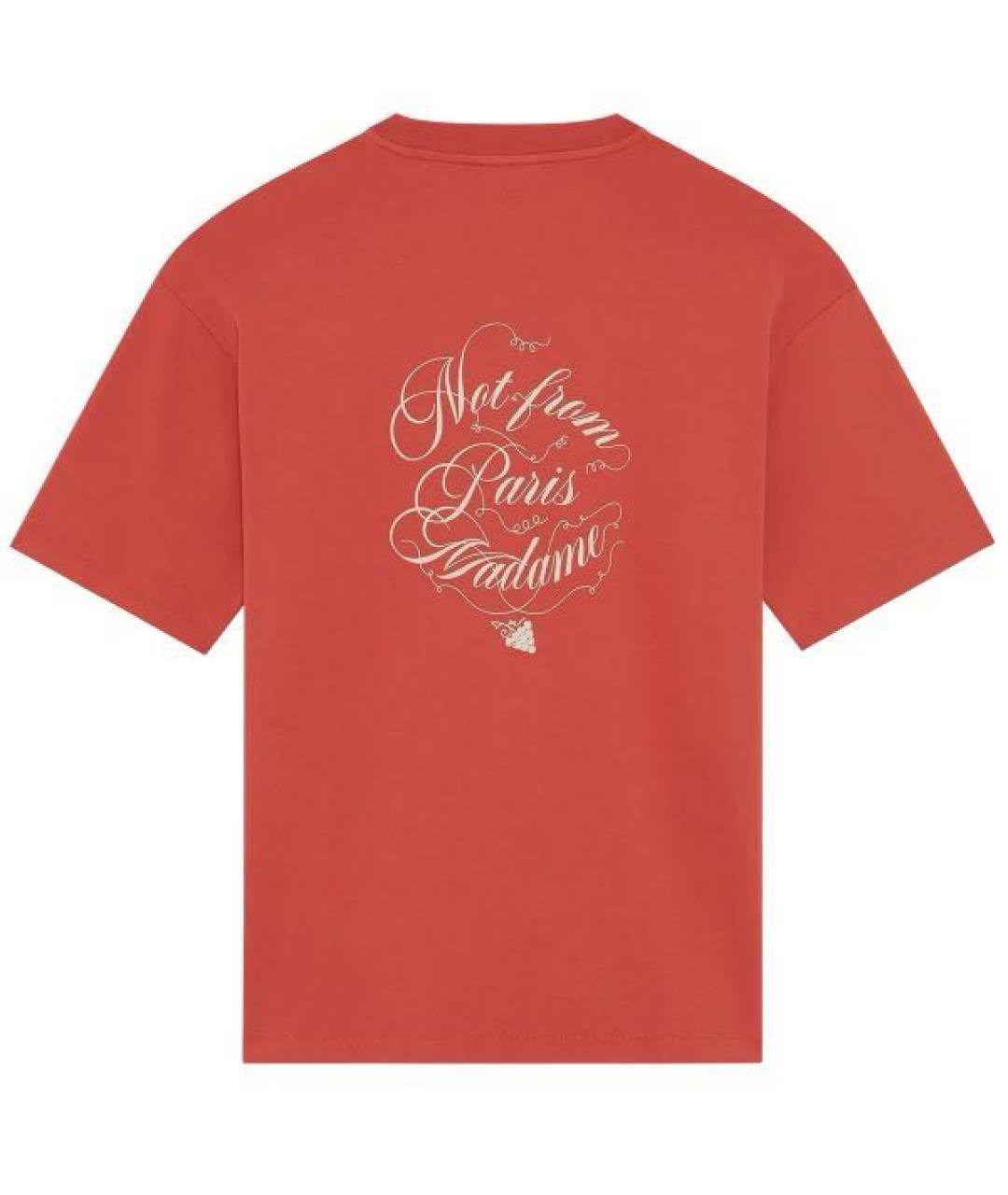 Drole de Monsieur Красная хлопковая футболка, фото 2