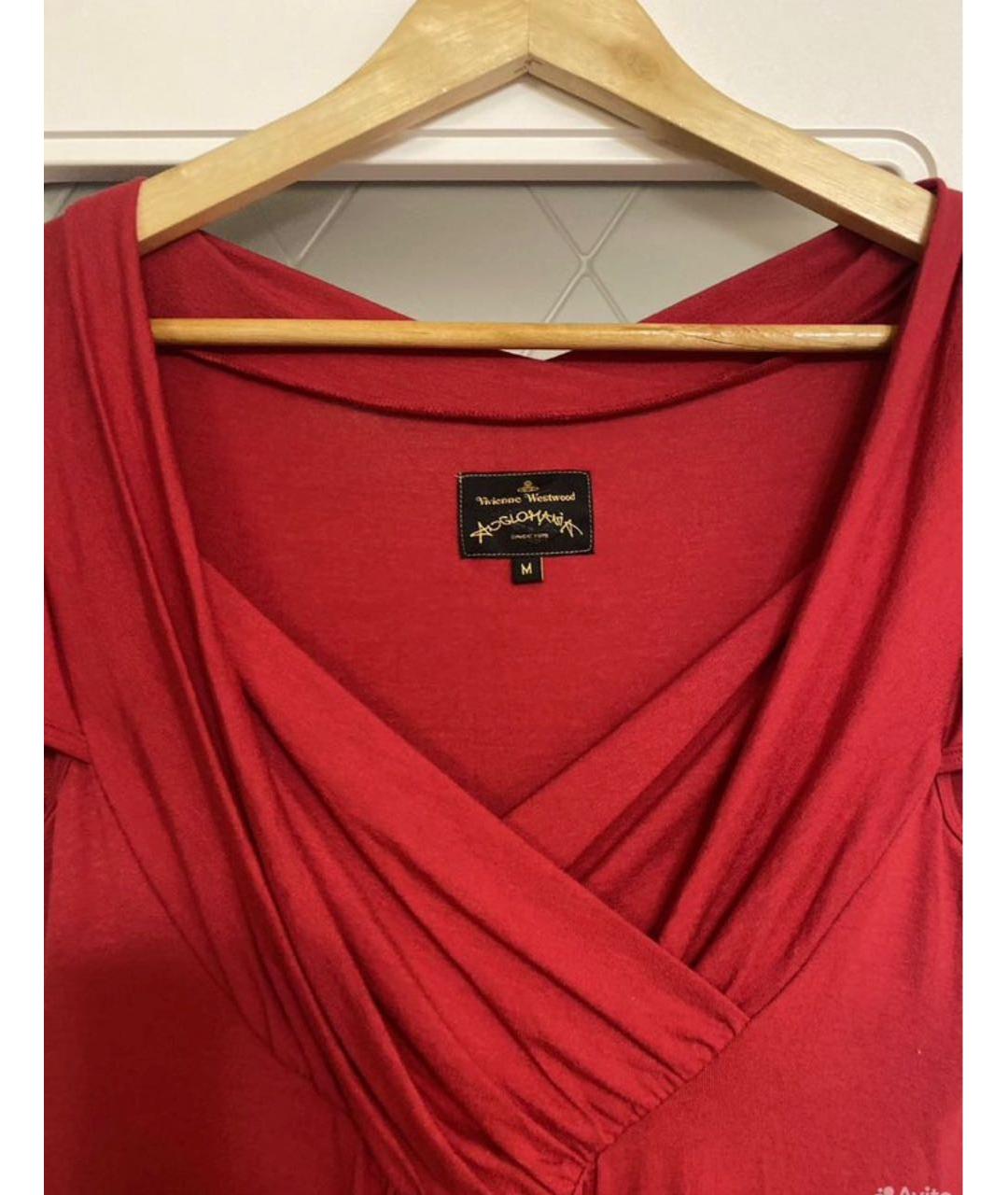 VIVIENNE WESTWOOD Красное вискозное повседневное платье, фото 3