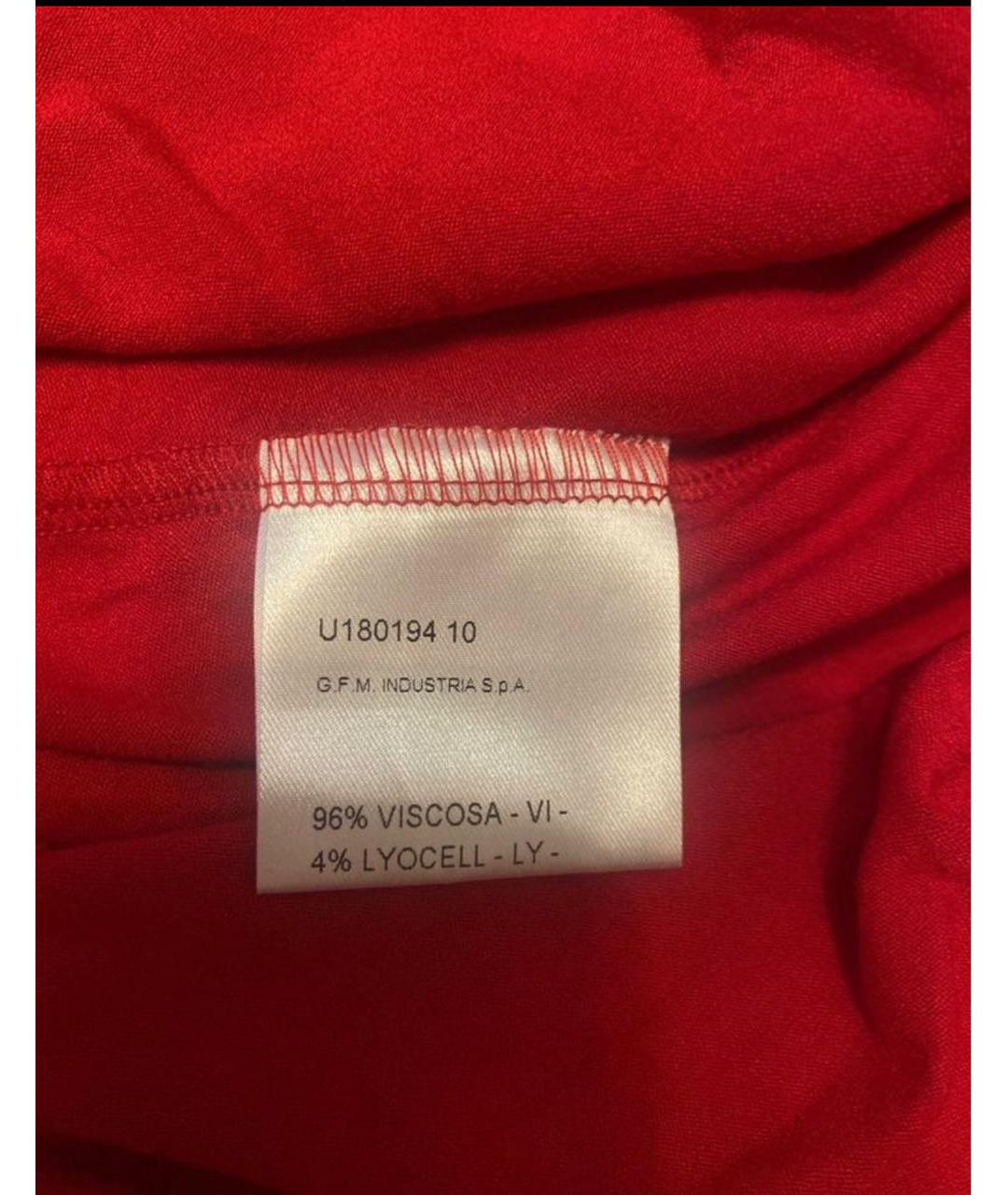 VIVIENNE WESTWOOD Красное вискозное повседневное платье, фото 5