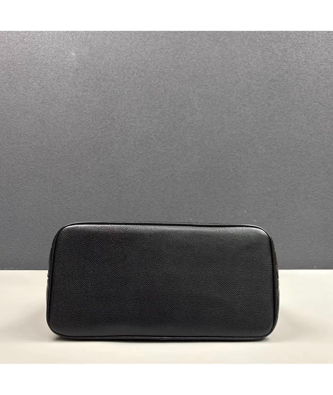 CHANEL Черная кожаная сумка тоут, фото 5