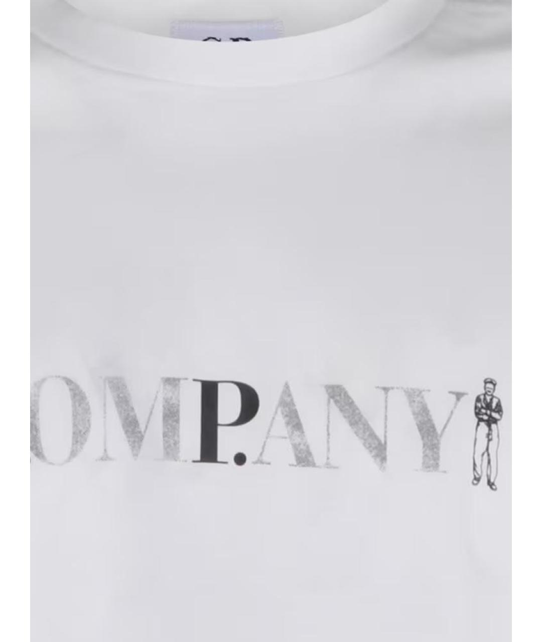 CP COMPANY Белая хлопковая футболка, фото 3