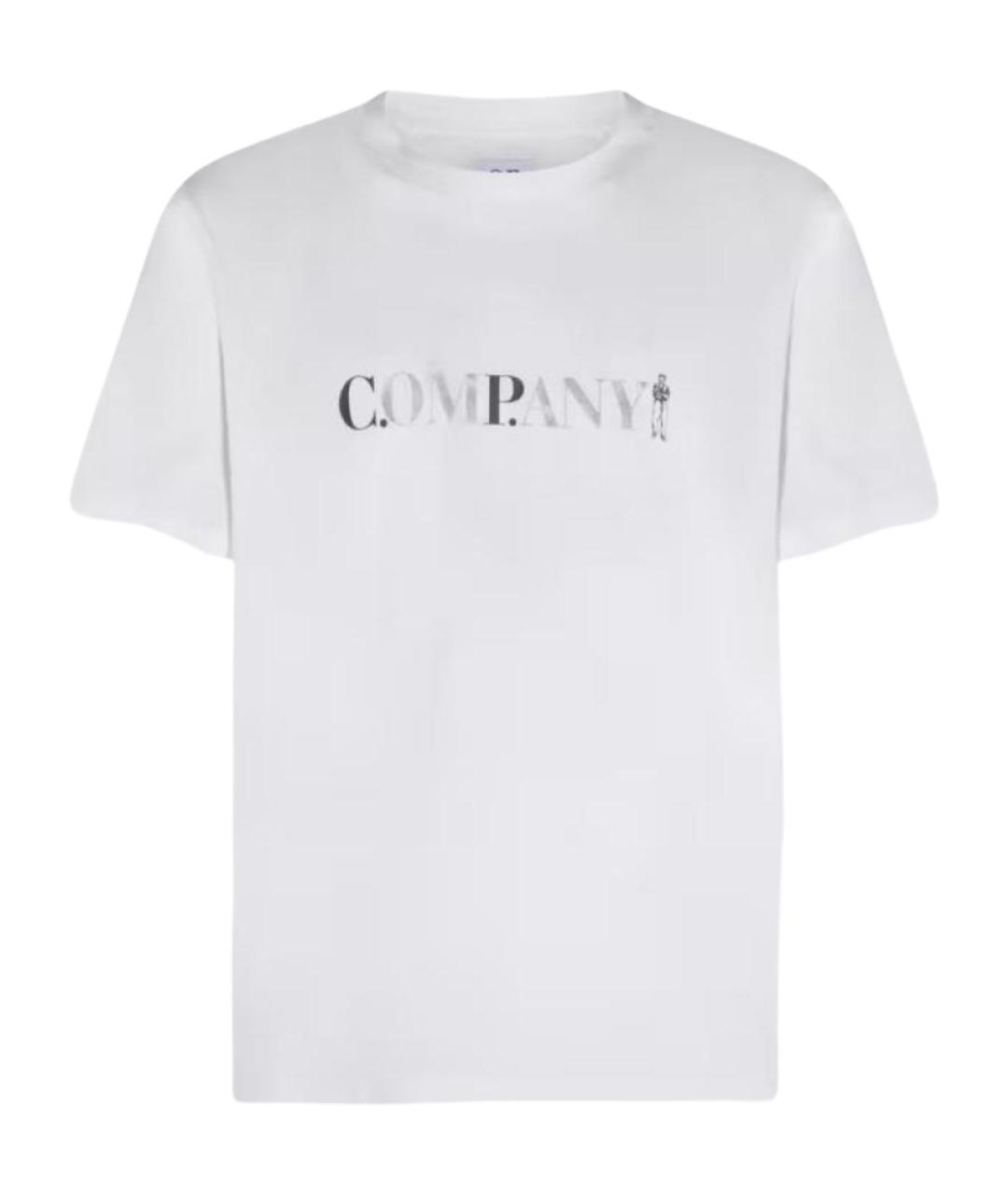 CP COMPANY Белая хлопковая футболка, фото 1