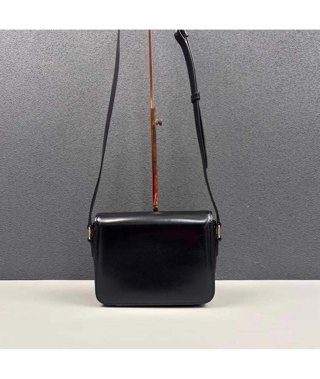 CELINE Черная кожаная сумка через плечо, фото 2