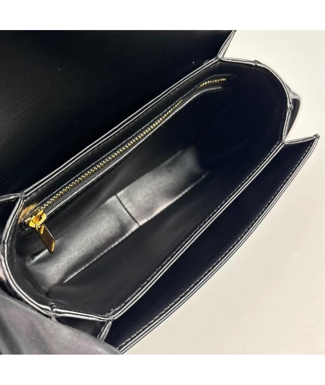CELINE Черная кожаная сумка через плечо, фото 8