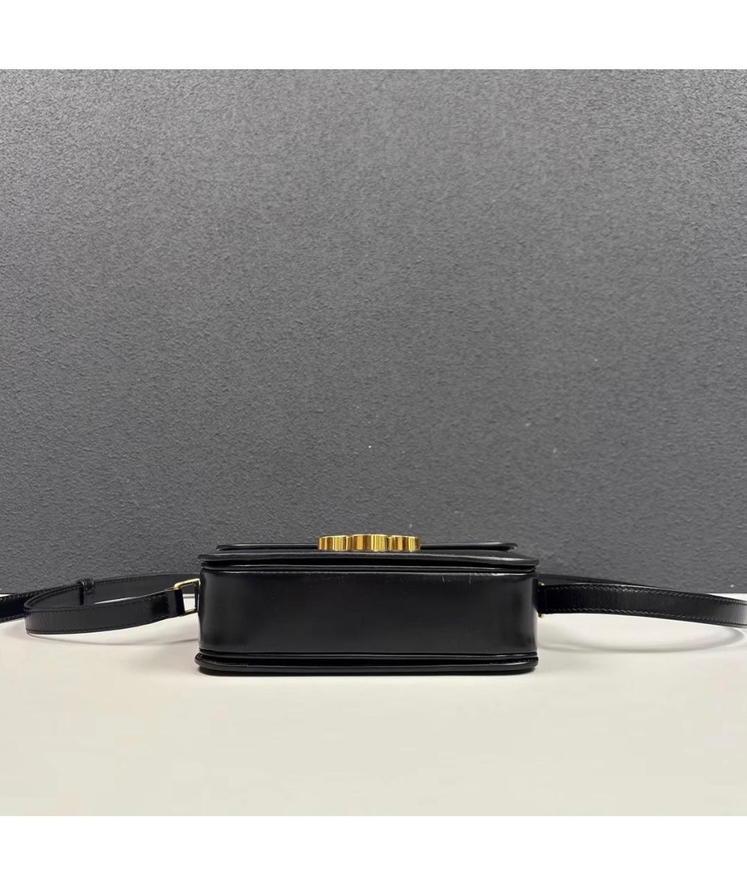 CELINE Черная кожаная сумка через плечо, фото 5