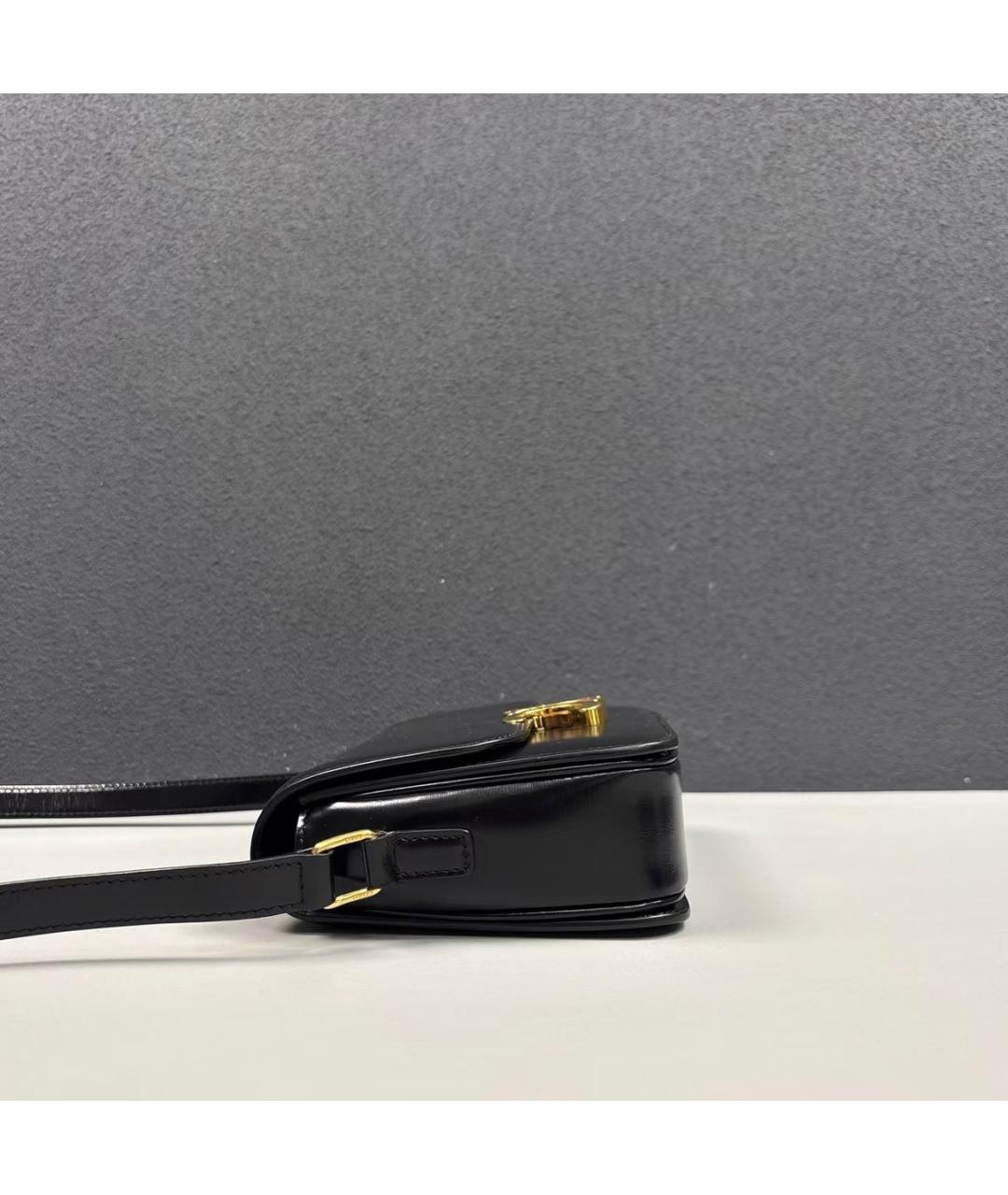 CELINE Черная кожаная сумка через плечо, фото 3