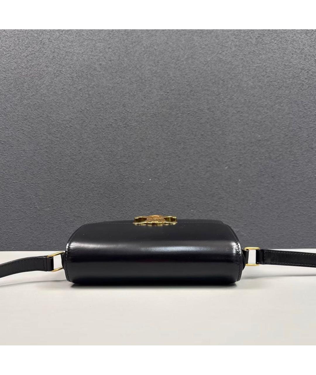 CELINE Черная кожаная сумка через плечо, фото 6