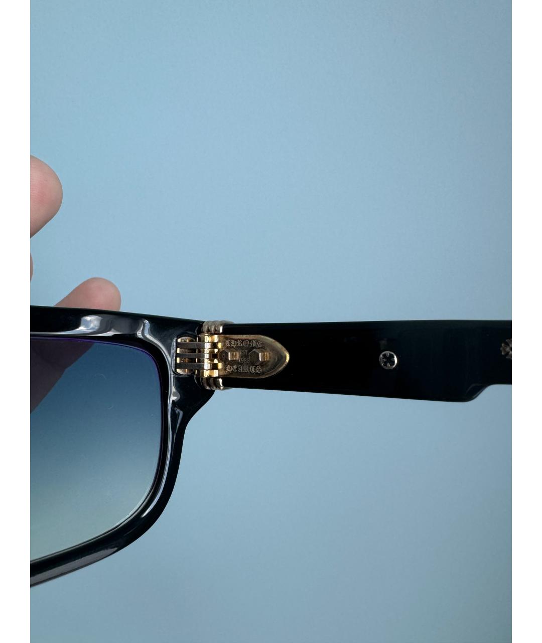 CHROME HEARTS Черные пластиковые солнцезащитные очки, фото 5