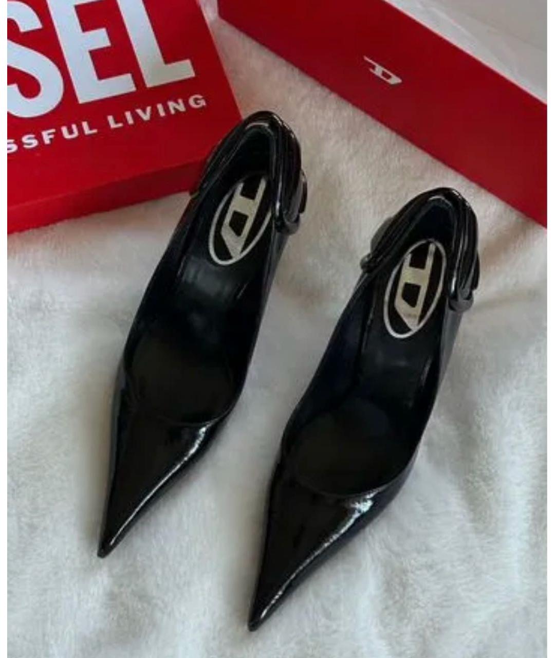 DIESEL Черные кожаные туфли, фото 3