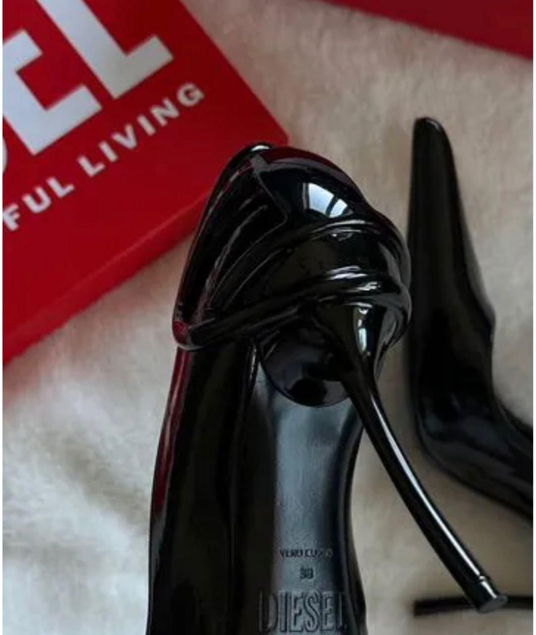 DIESEL Черные кожаные туфли, фото 4