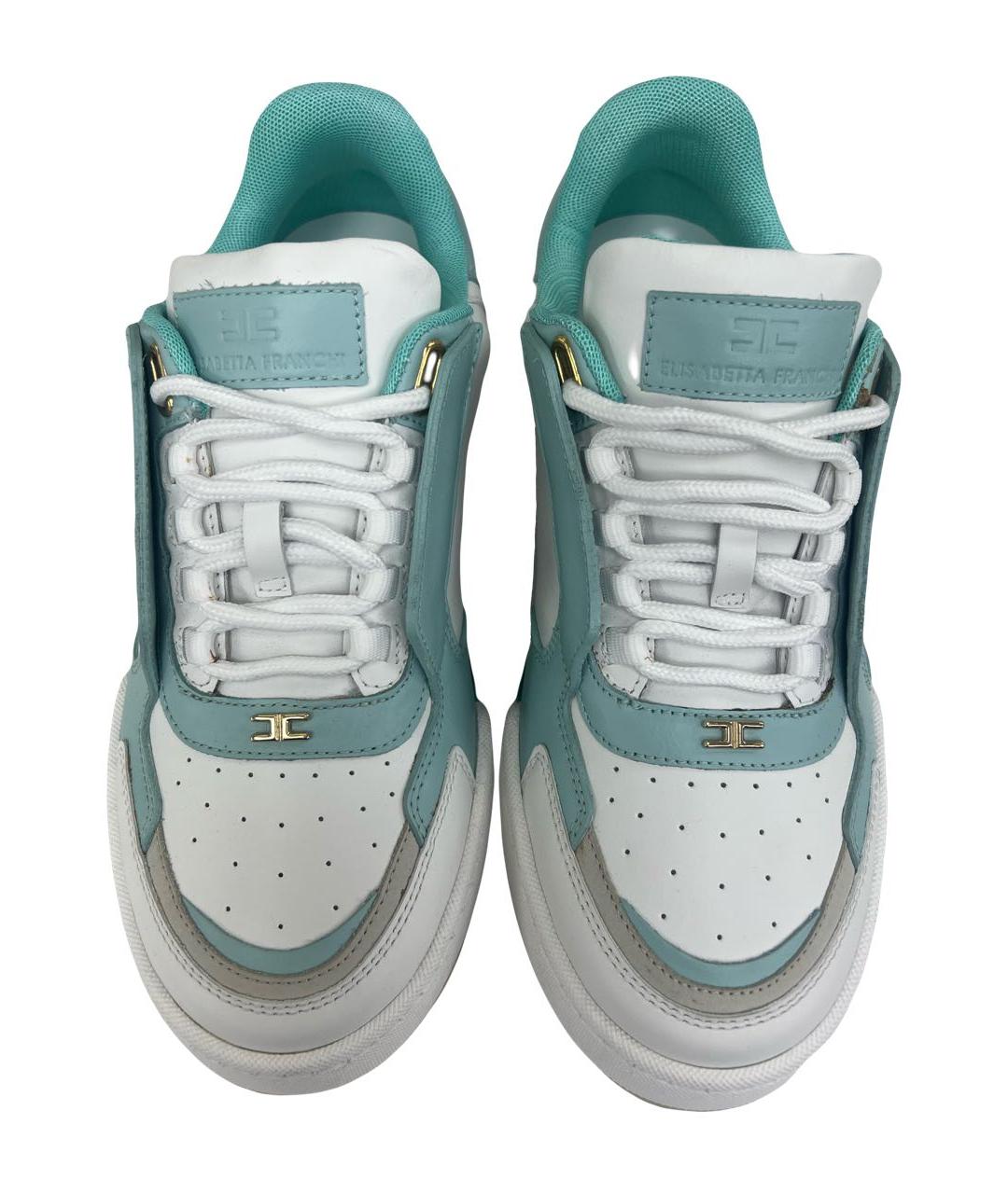 ELISABETTA FRANCHI Белые кроссовки из искусственной кожи, фото 2