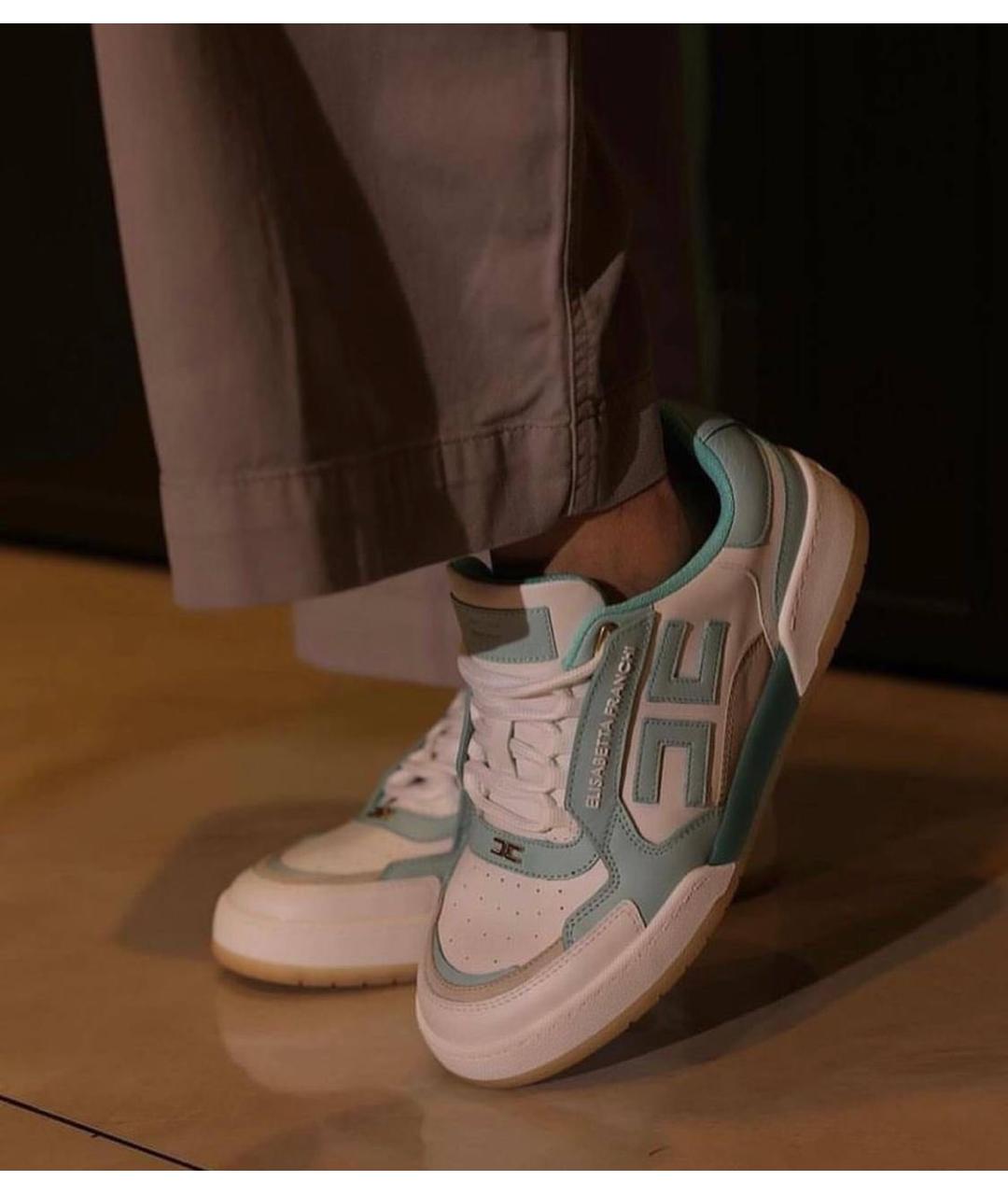 ELISABETTA FRANCHI Белые кроссовки из искусственной кожи, фото 6