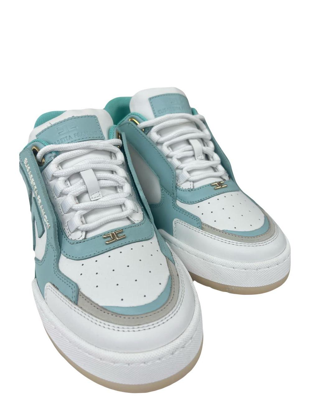 ELISABETTA FRANCHI Белые кроссовки из искусственной кожи, фото 4