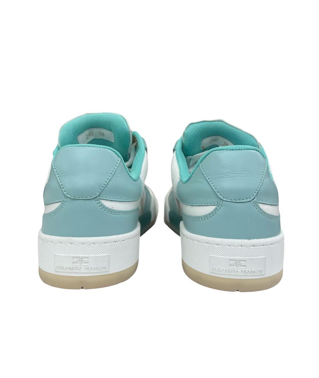 ELISABETTA FRANCHI Белые кроссовки из искусственной кожи, фото 3