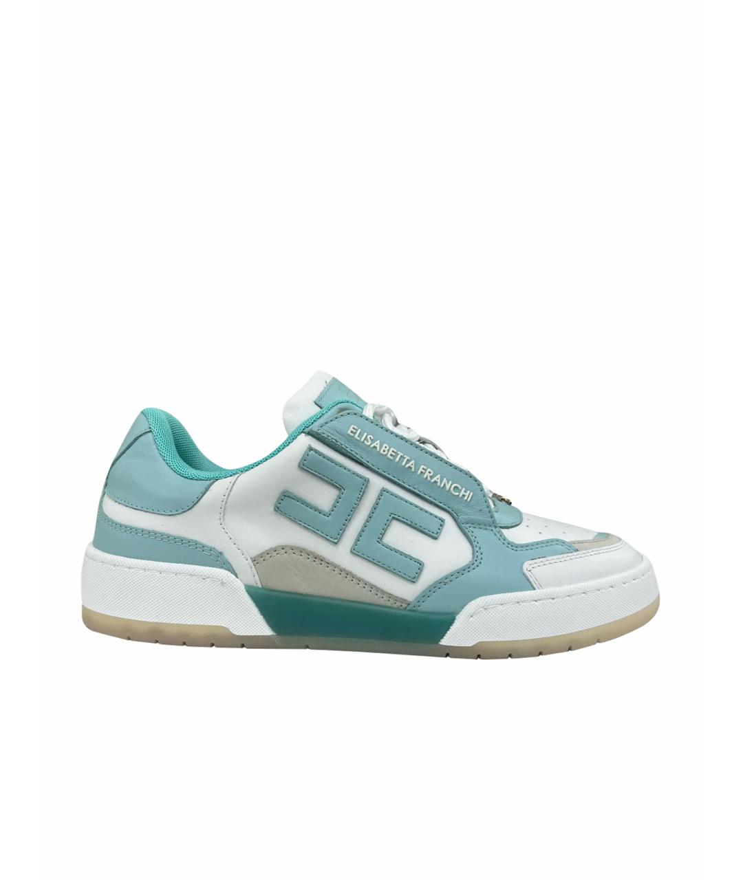 ELISABETTA FRANCHI Белые кроссовки из искусственной кожи, фото 1