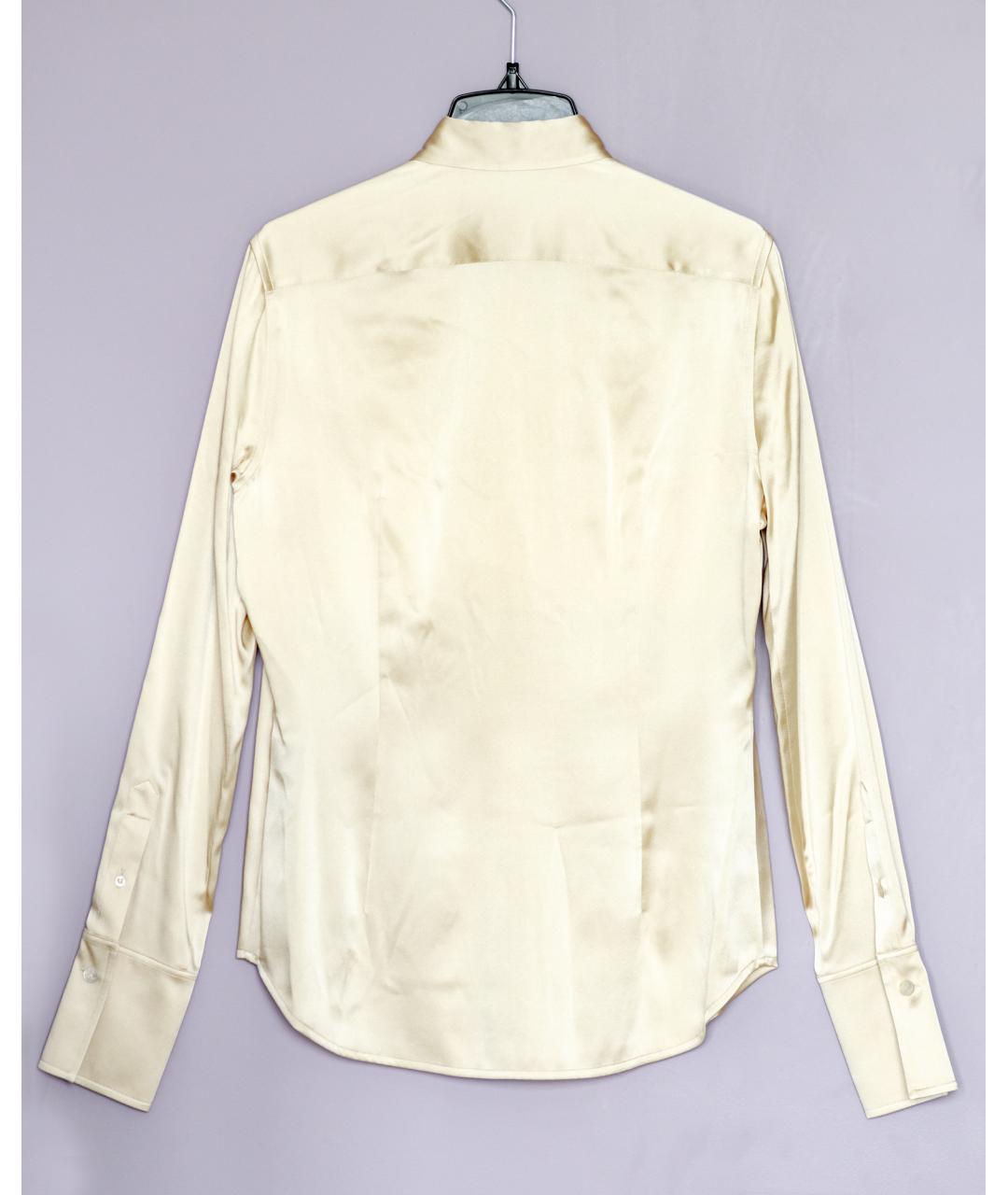 RALPH LAUREN Золотая шелковая рубашка, фото 2