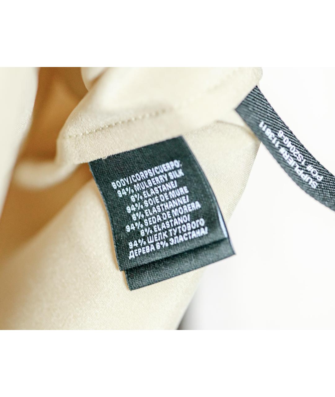 RALPH LAUREN Золотая шелковая рубашка, фото 8