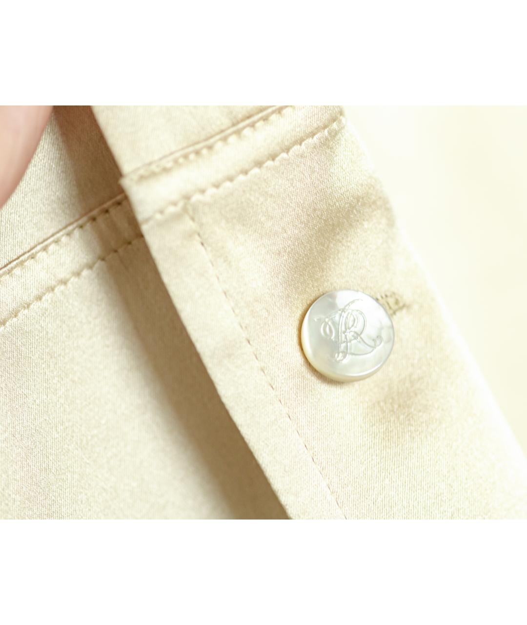 RALPH LAUREN Золотая шелковая рубашка, фото 7