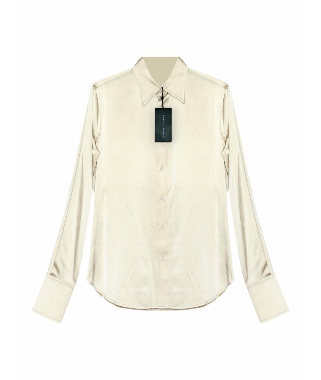 RALPH LAUREN Золотая шелковая рубашка, фото 1