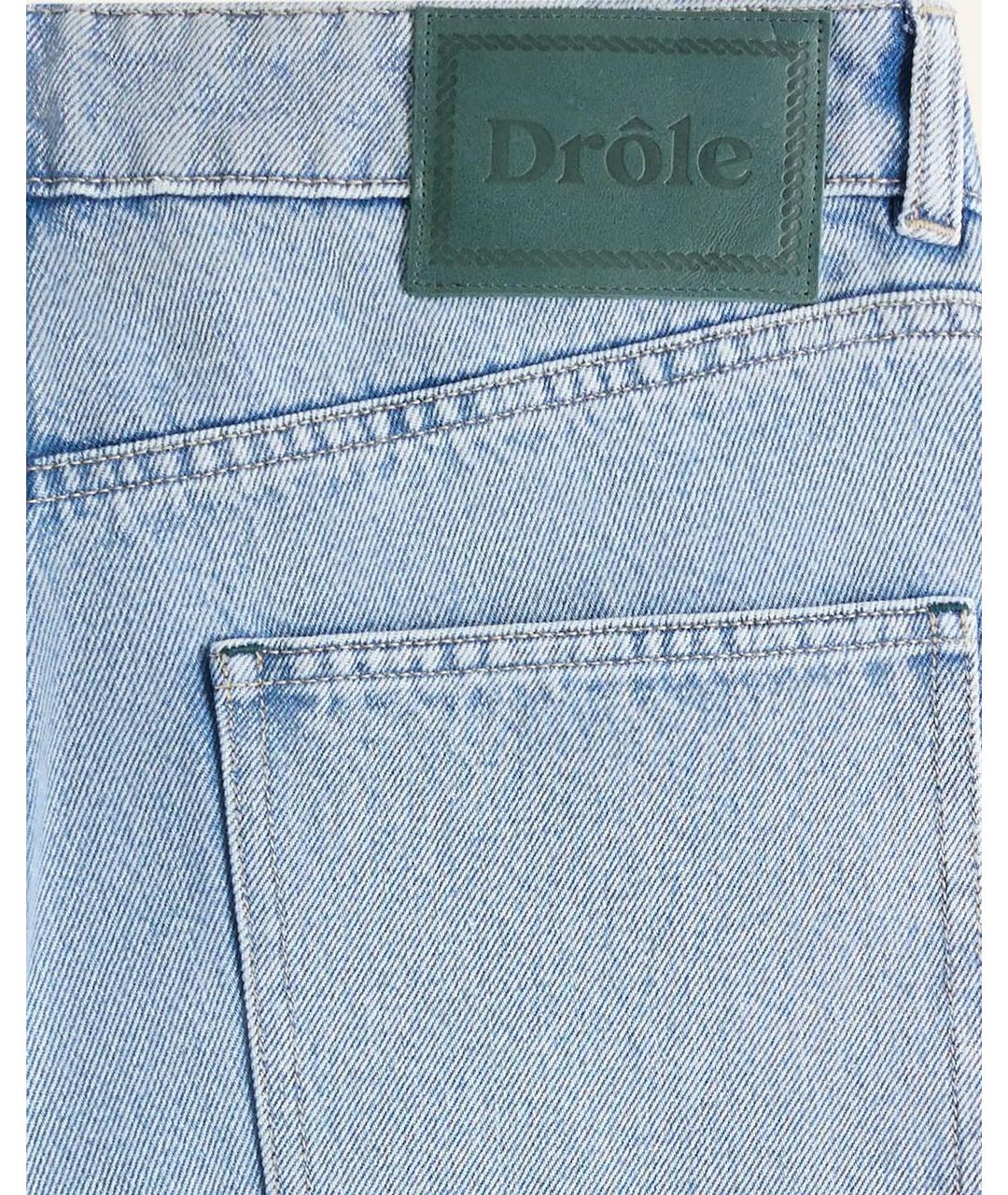 Drole de Monsieur Голубые хлопковые прямые джинсы, фото 2