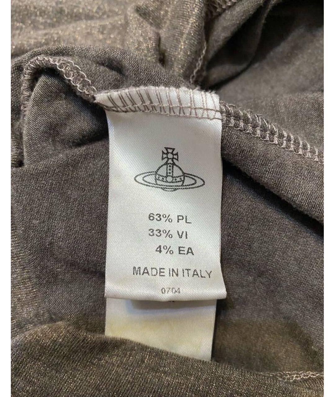 VIVIENNE WESTWOOD Коричневое вискозное повседневное платье, фото 6