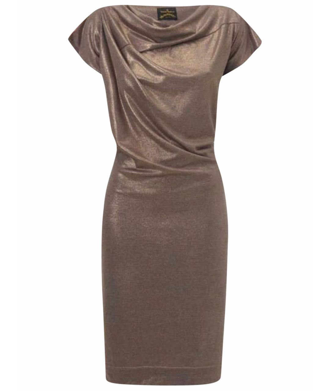 VIVIENNE WESTWOOD Коричневое вискозное повседневное платье, фото 1