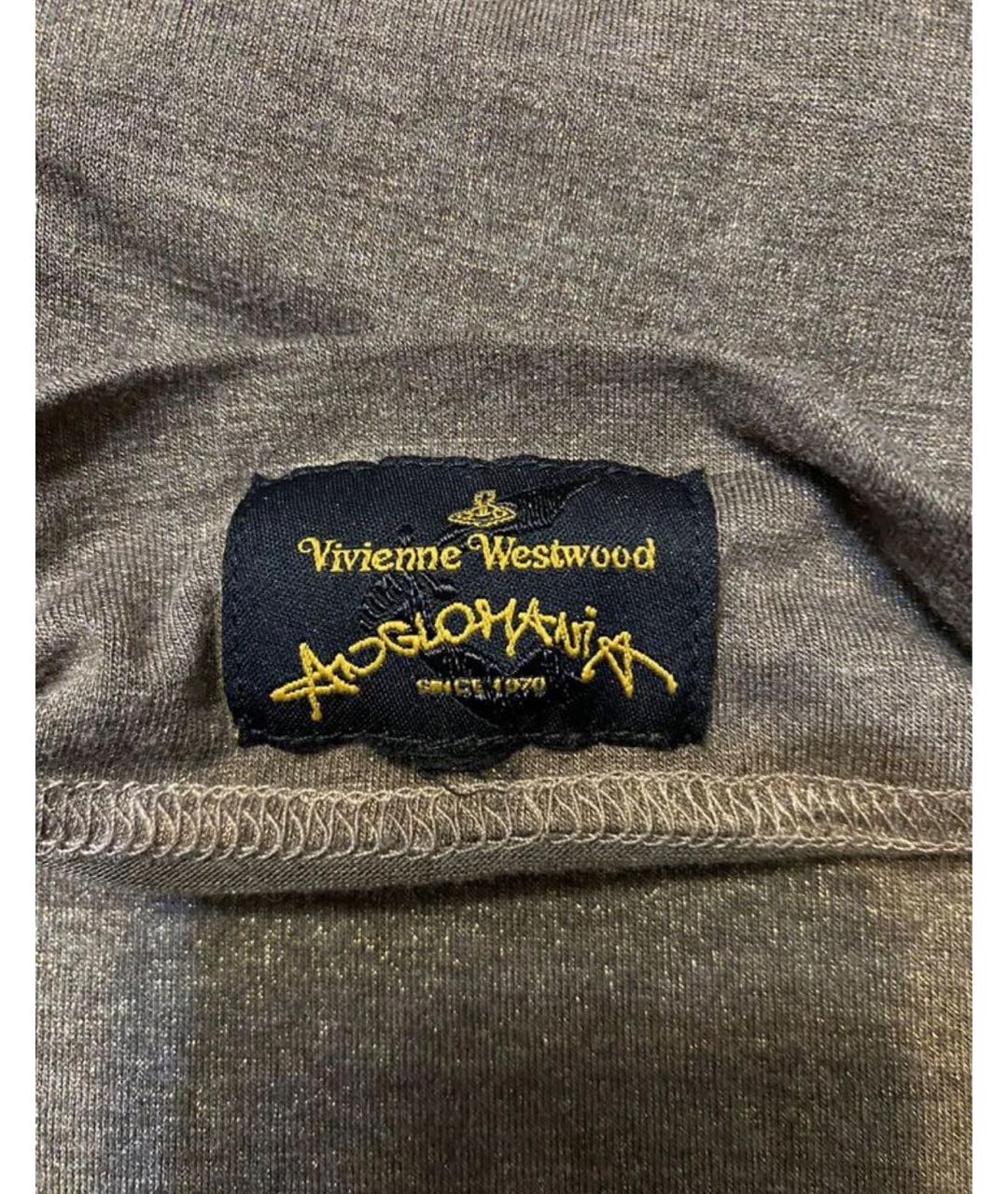 VIVIENNE WESTWOOD Коричневое вискозное повседневное платье, фото 3