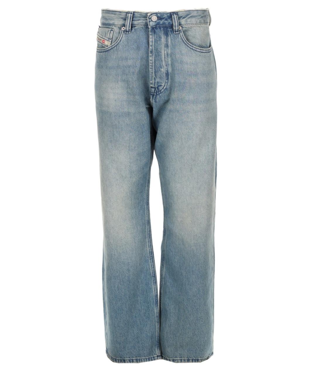 DIESEL Голубые хлопковые прямые джинсы, фото 1