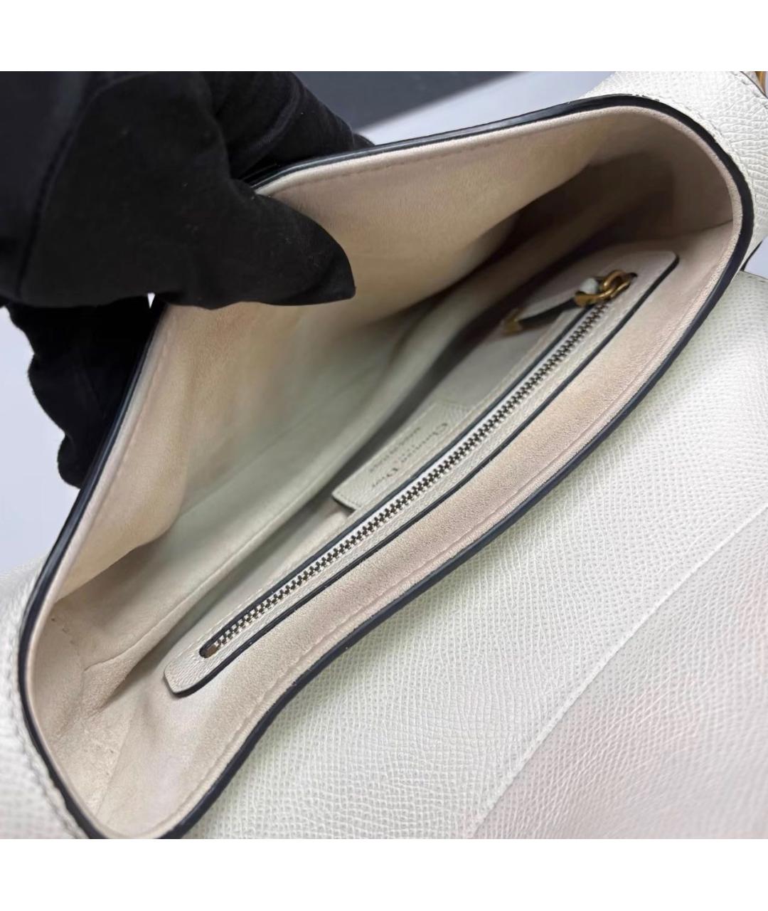 CHRISTIAN DIOR Бежевая кожаная сумка с короткими ручками, фото 6