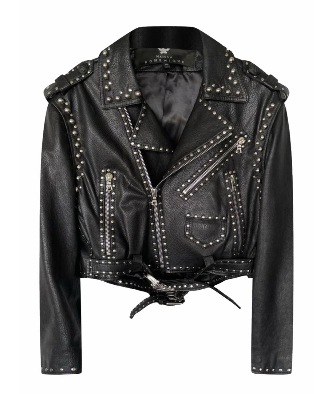 BOHEMIQUE Черная кожаная куртка, фото 1