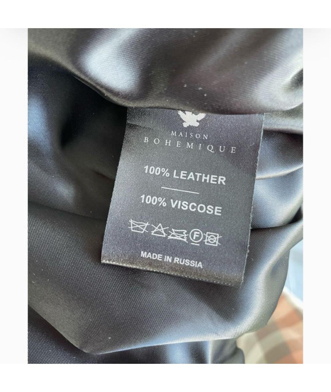 BOHEMIQUE Черная кожаная куртка, фото 5
