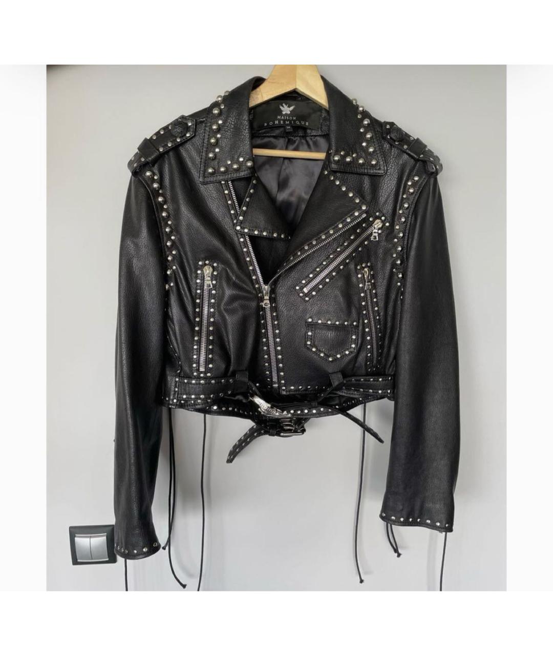 BOHEMIQUE Черная кожаная куртка, фото 9