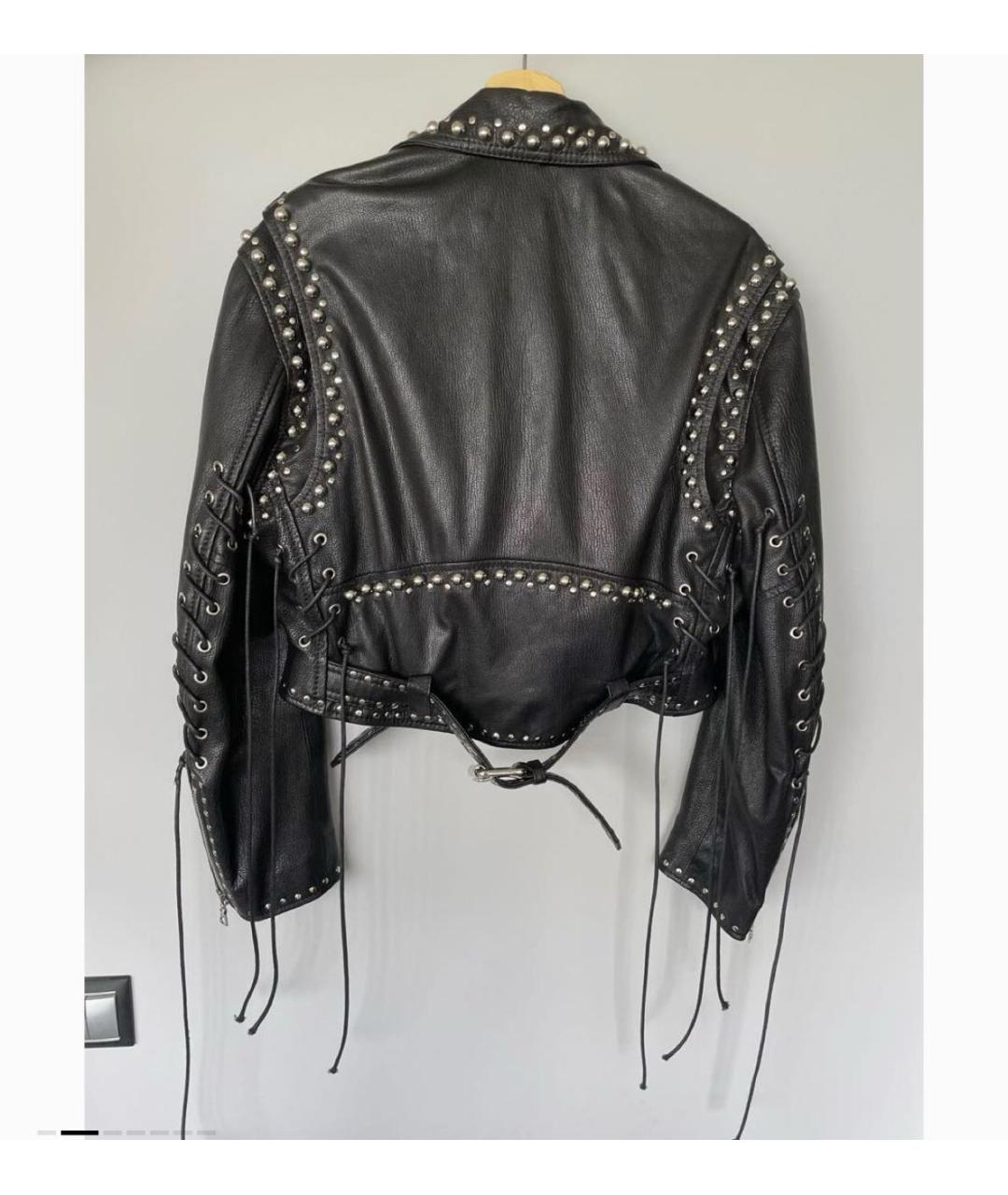 BOHEMIQUE Черная кожаная куртка, фото 2