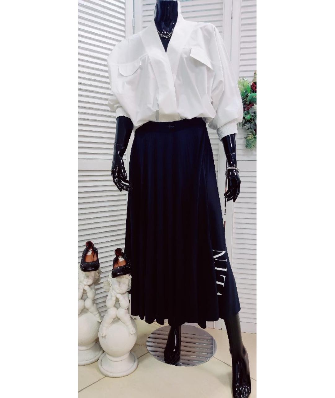 VALENTINO Черная полиамидовая юбка макси, фото 5