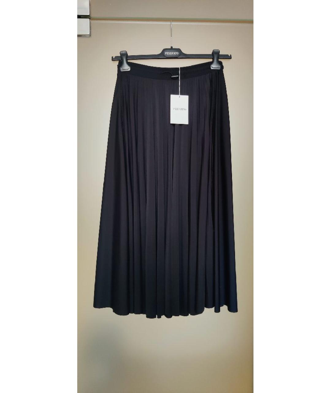 VALENTINO Черная полиамидовая юбка макси, фото 2